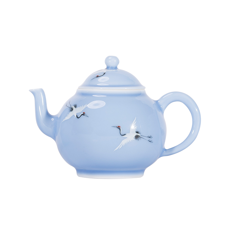 Porcelain on kung fu crane, jingdezhen ceramic teapot all hand kung fu tea box, little teapot teapot