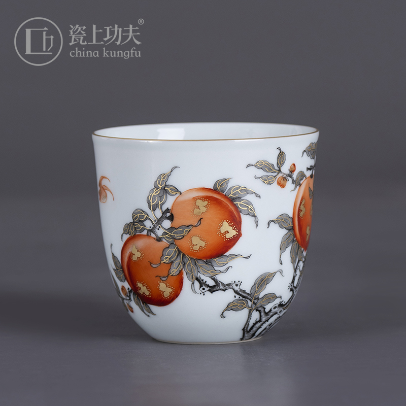 Pure manual hand - made porcelain on kung fu master cup of jingdezhen ceramic cups kung fu tea set sample tea cup single CPU