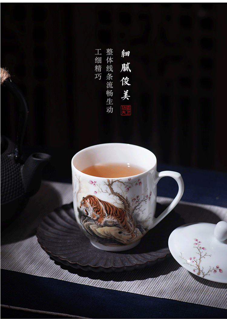 Office of jingdezhen ceramic cup made animals spirit monkey boss gifts custom manual to end a cup of tea cup