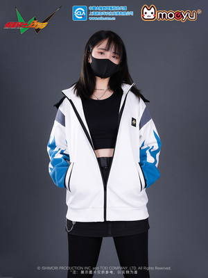 taobao agent Moeyu Kamen Rider Yongqi sweater Kamen Eternal impression stitching hooded zipper cardigan