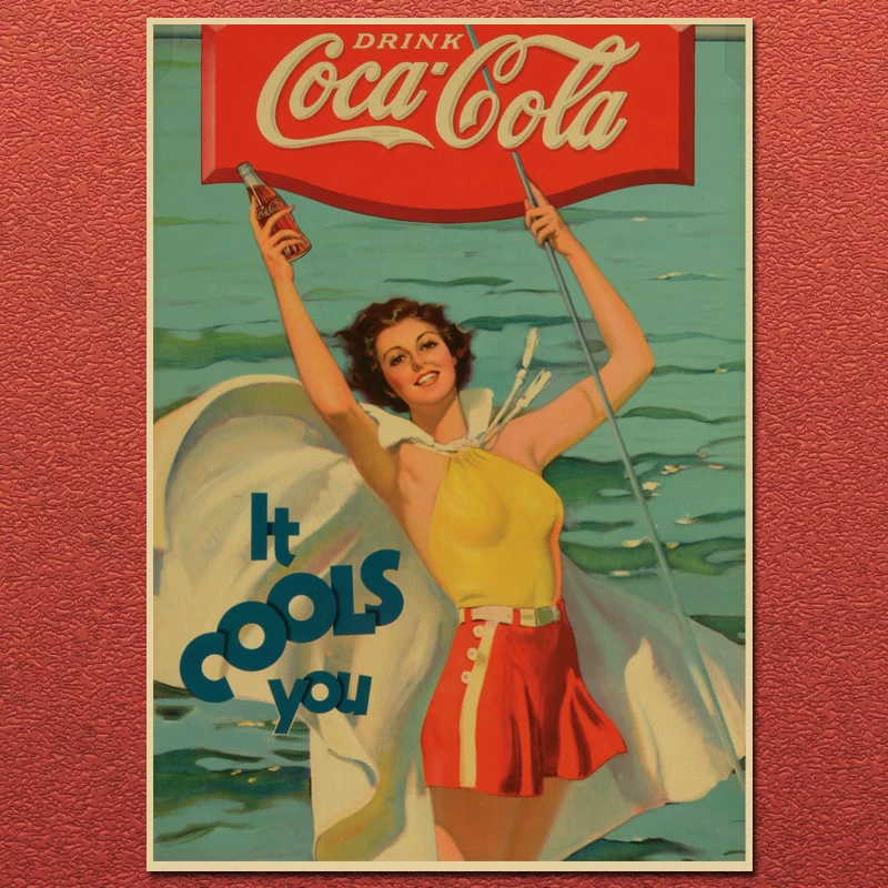 Реклама Coca-ColaRetro постер Coca Cola бар KTV декоративная рамка стены