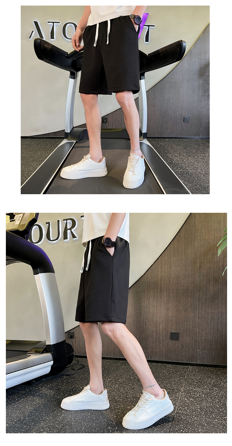 Shorts verdi in twill da uomo estate 2023, nuovi pantaloni pentagonali casual e sportivi, pantaloni da spiaggia alla moda per uomo_voghion.com