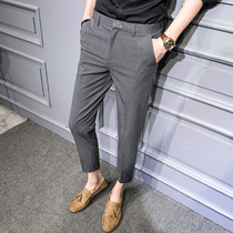 Fall 2021 new Korean version casual Western pants mens body 9 Pants Small Leggings 90% West Suit Pants Man