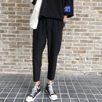 Thin sheet of ice silk casual pants men loose 90% pants Harun pants overfire cec pants male Korean version Trend 9 Sub-pants