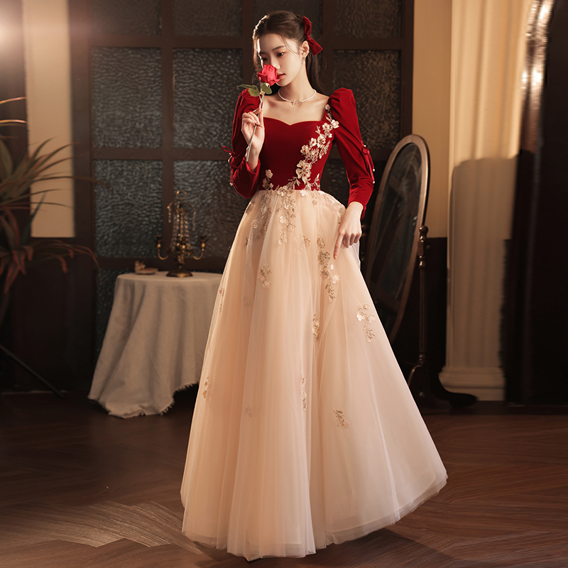 Genuine evening dress, long sleeve, suitable for teen Genuine evening dress, long sleeve, suitable for teen