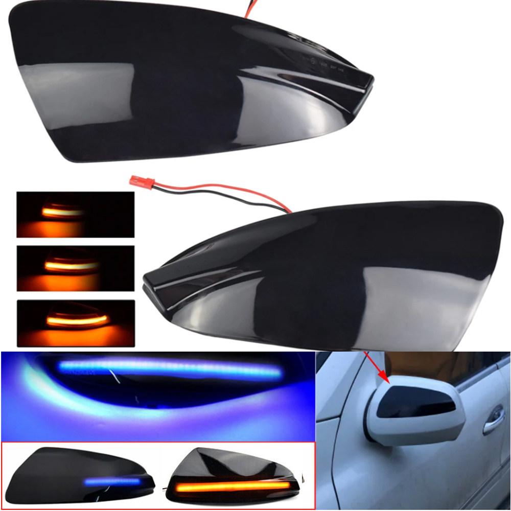 Adaptation Mercedes-only Janowitting W639 W636C W636C W204 rearview mirror flowing water retrofit reverse car mirror turn light-Taobao