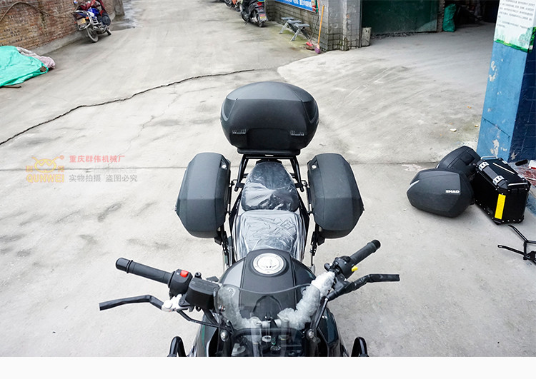 Áp dụng Benelli TRK251 BJ250-18 sửa đổi Xia De bên hộp ba hộp thân đuôi hộp vali bên - Xe gắn máy phía sau hộp hộp để đồ xe máy