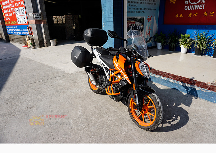 18 xe máy KTM duke390 Xia De bên hộp đuôi 23 36 hộp phụ 39 thân ba hộp khung thùng sau xe máy nhôm