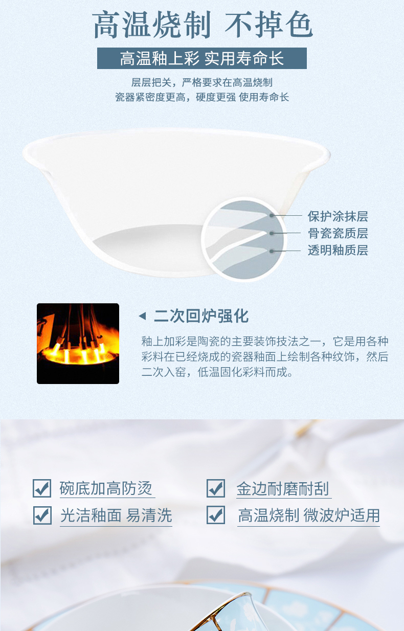 Jingdezhen dishes suit household of Chinese style tableware ceramic bowl dish combination ipads China continental plate bowl of gift boxes