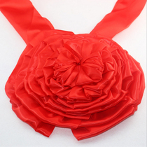 Vice wedding car decoration float decoration car head decoration flower wedding supplies wedding car big red flower Ribbon Cutting Ball big red flower ball