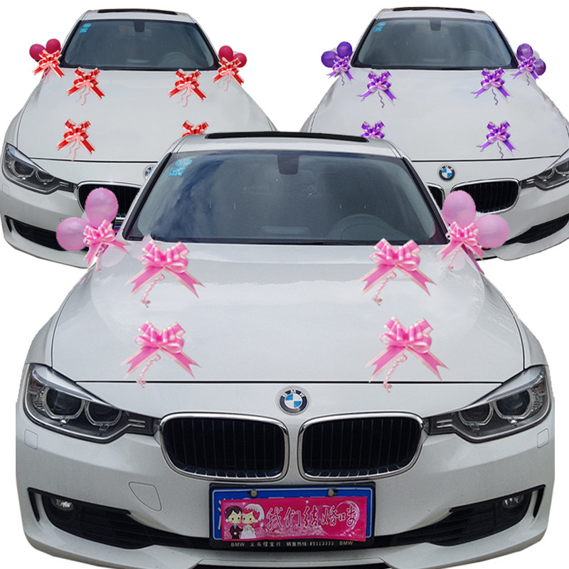 Deputy wedding car decoration supplies Head car decoration head car flower Knot Wedding car flower Wedding fleet decoration car flower Pull flower