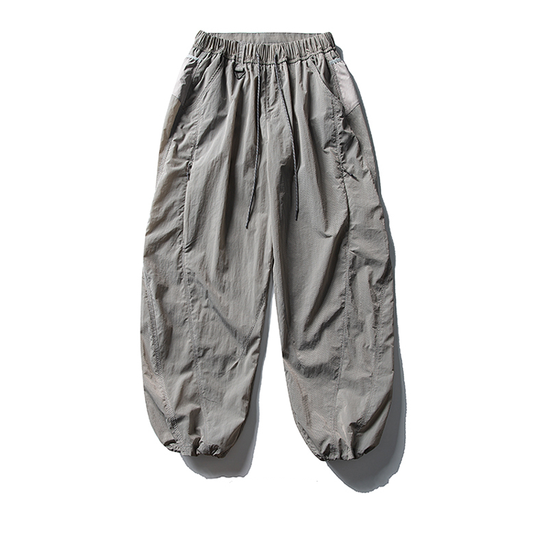 Mountain-Style Outdoor Lightweight Curved-Leg Casual Pants for Men, Water-Repellent Functional Style, Mountaineering Trendy Brand, Versatile Jogger Cargo Pants
