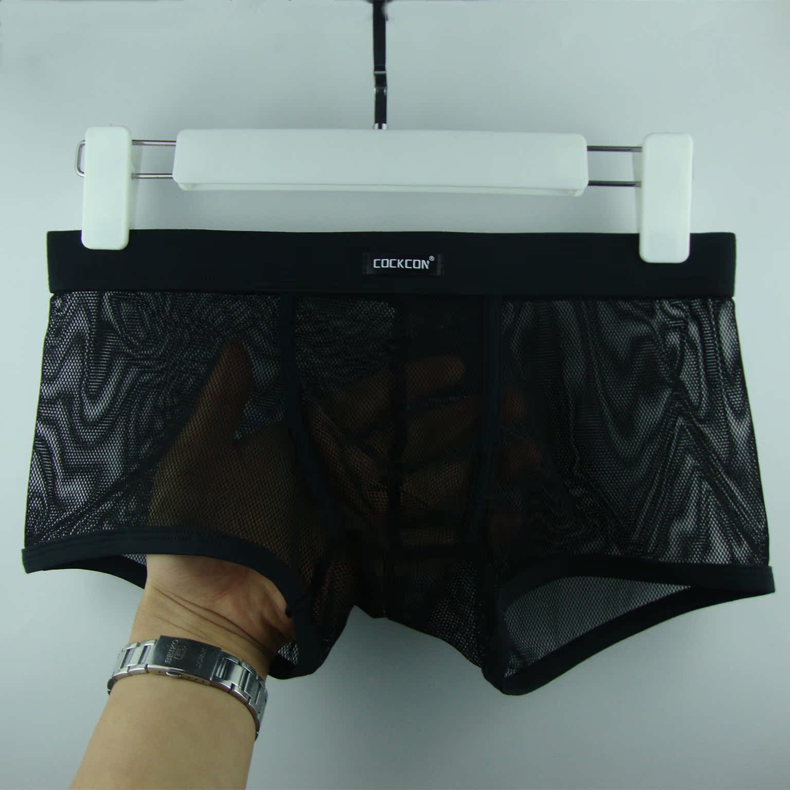 Quần lưới nam gạc trong suốt đồ lót siêu mỏng eo thấp gợi cảm quan điểm boxer đầu hè thanh niên thủy triều quần xì áo vú