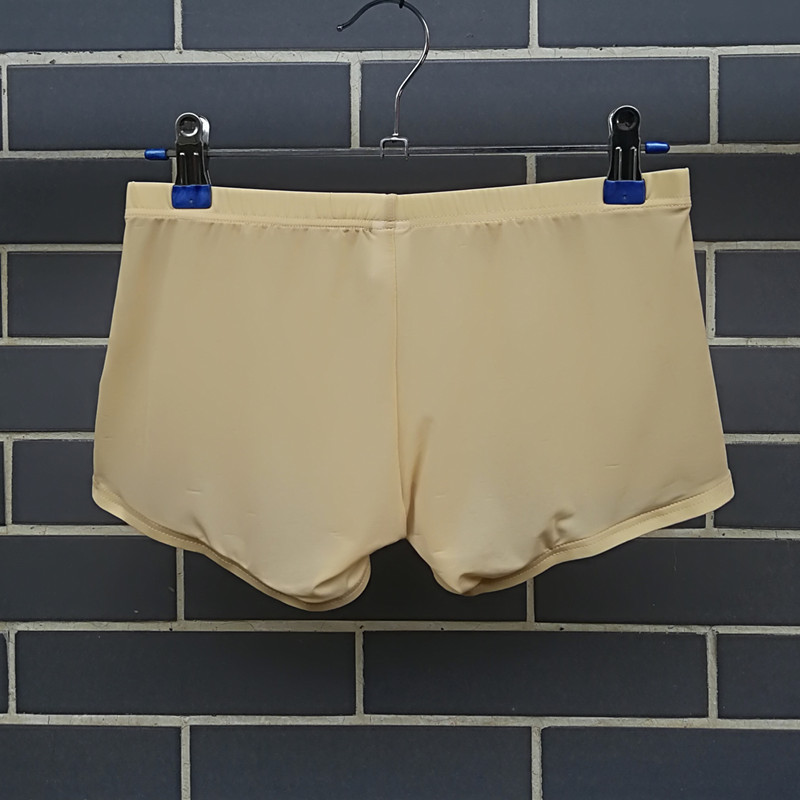 Jun cũng nam lụa băng trong suốt boyshort đồ lót liền mạch siêu mỏng siêu nhanh khô nhanh bó sát thanh niên quần short eo thấp quần lọt khe nam