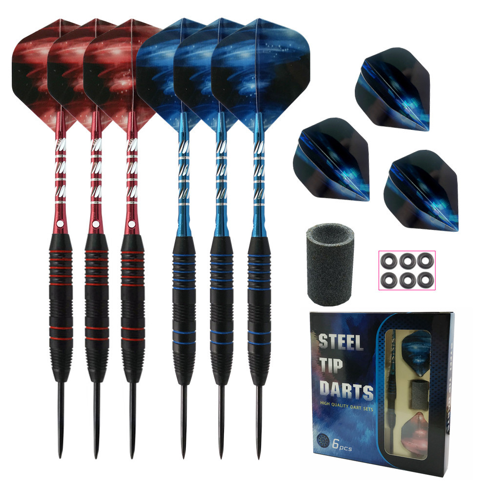 Hiệp sĩ phi tiêu Upscale sáu gậy 20 gram phi tiêu bền kim đặt với đá mài ba mảnh phi tiêu cánh - Darts / Table football / Giải trí trong nhà bộ phóng phi tiêu nam châm