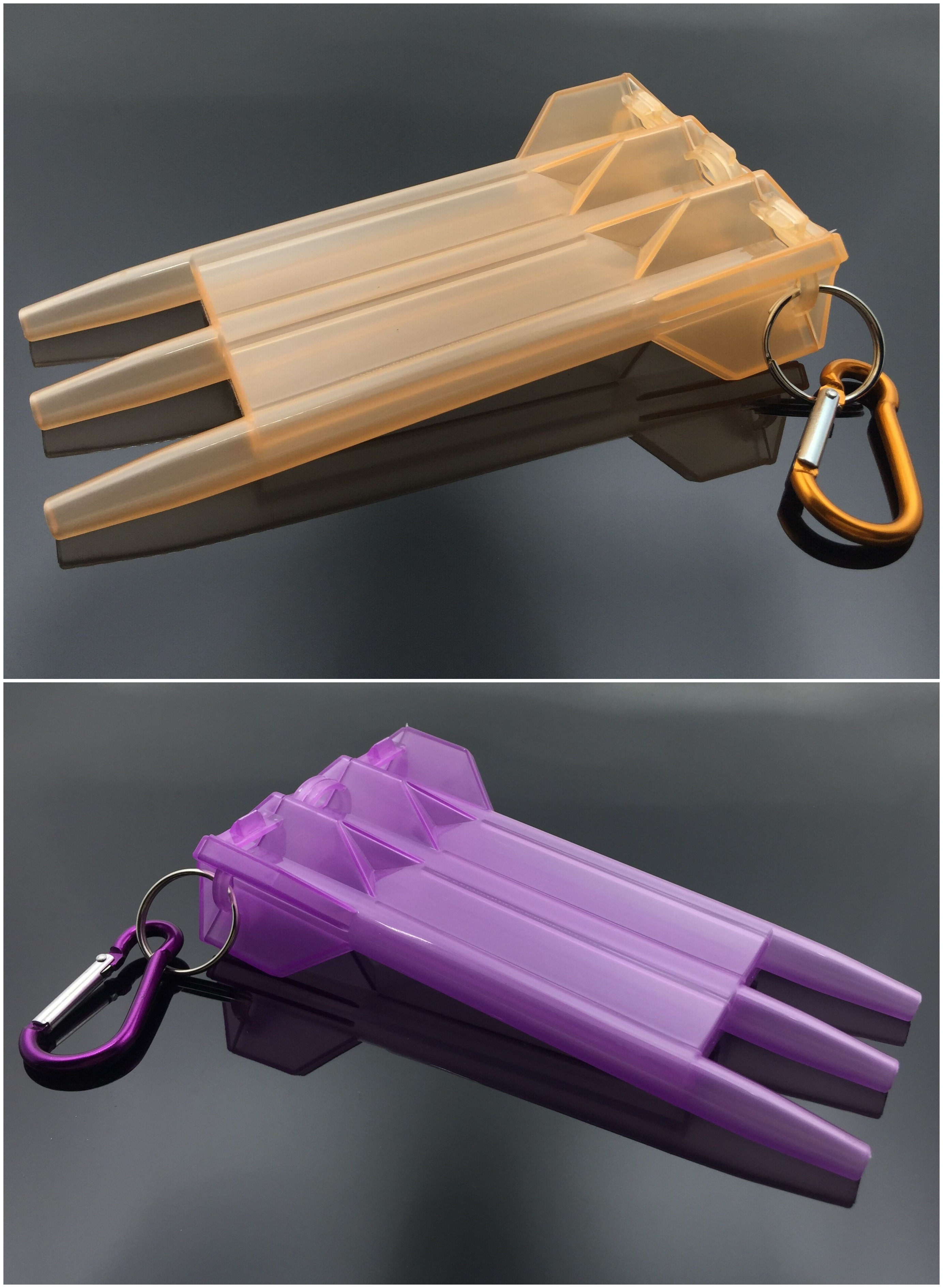 GOODARTS portable transparent hard flying dart box can fit the whole set of dart with lock catch integrated dart box 34 5g