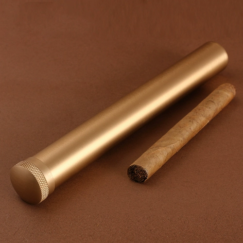 Простая гао -динг Куба импортированная сигарная дым Увлажняющая труба Сигара Увлажняющая трубка на открытом воздухе медные инструменты
