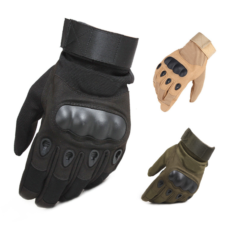 Outdoor cycling full finger gloves non-slip sports microfiber wear-resistant fitness special tactical protective gloves