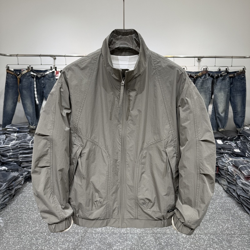 Autumn New Stand-Up Collar Jacket Men's Casual Versatile Short Top Old Money Style Windbreaker Fashion Trendy Brand Coat Autumn New Stand-Up Collar Jacket Men's Casual Versatile Short Top Old Money Style Windbreaker Fashion Trendy Brand Coat