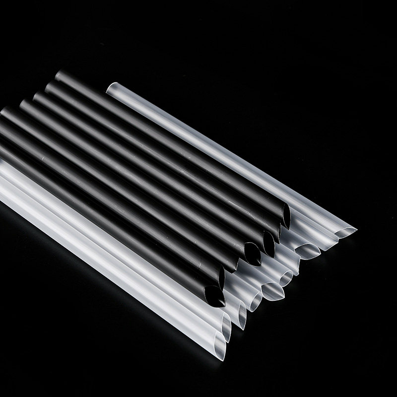 Independent packaging disposable pearl milk tea coarse 15 15 19 24cm pointed black transparent straw 100 only