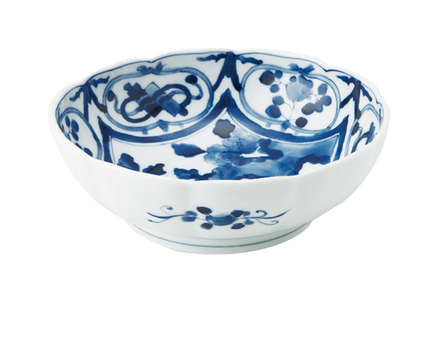Japanese ceramics tableware blue winds have valley up hall under the glaze color and wind restoring ancient ways is a Japanese dish dish soup dish 16.5-17 cm