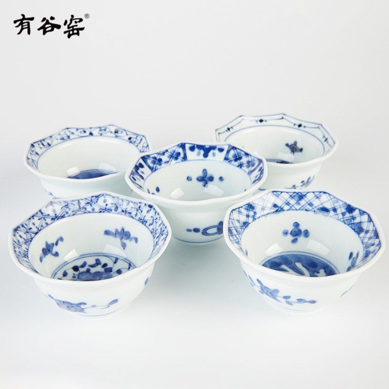 Valley up Japan 's blue winds hall under the glaze color ceramic plate and wind restoring ancient ways anise flavor dish of dab of flavor dish of 8.5