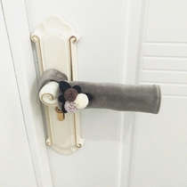 Door handle protective sleeve antistatic suede cloth winter cloth art warm and anti-crash cushion handle sleeve handle sleeve anti-collision