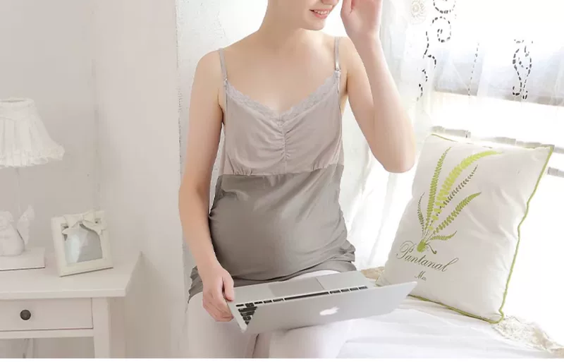 Quần áo bảo vệ bức xạ Tianxiang Quần áo bà bầu Trang web chính thức đích thực Mùa thu đông Máy tính làm việc của phụ nữ Dây treo vô hình có thể đeo khi mang thai