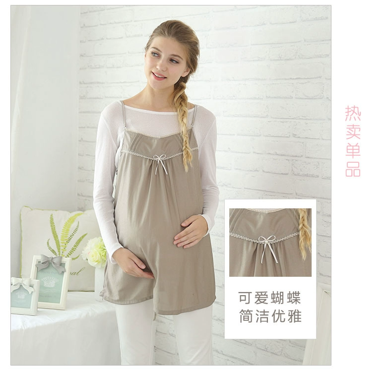 Thời gian phù hợp với bức xạ bà bầu phụ nữ mang thai bảo vệ bức xạ bốn mùa sling mặc sợi bạc để làm việc tạp dề đồ bảo vệ mẹ và bé khỏi bức xạ điện tử
