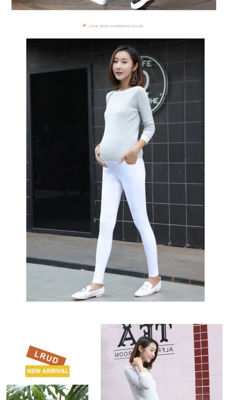 Bà bầu quần legging mùa thu 2018 mới mặc nâng bụng cho bà bầu Quần mùa thu và mẫu mùa đông cho bà bầu quần mùa thu size lớn