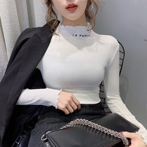 Large size half high collar 2019 new autumn and winter warm interior build slim body full tight fit