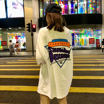 Large size summer clothes 2021 New Net red short sleeve T-shirt ladies loose long design sense coat Joker ins tide