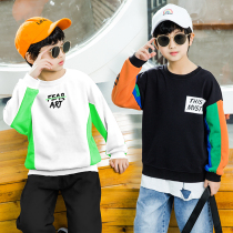 Male girl Wei clothing Spring and autumn Fashion outside wearing foreign air children Long sleeves Compassion CUHK Child Han Version Male Girl Beat the Bottom Shirt