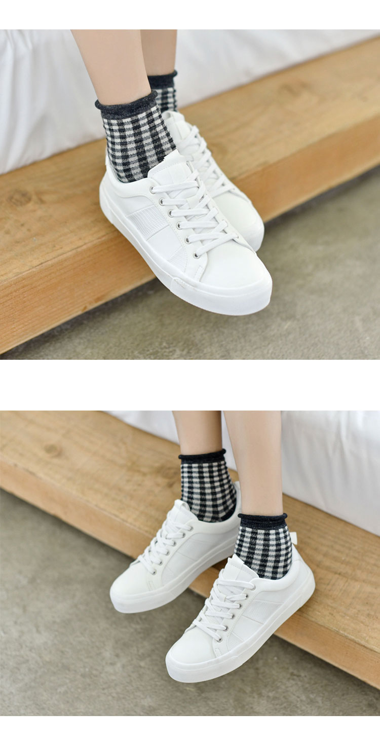 Retro Anh Square Vớ ngắn Phụ nữ Cotton mùa xuân và mùa thu thoải mái Vớ nữ vớ Nhật Bản Phong cách thời trang hoang dã bán vớ các loại