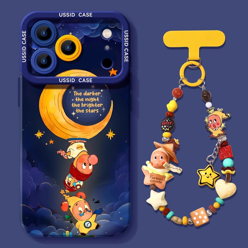 Japanese Demiu Suitable for Apple iPhone 17 Pro Max Phone Case Cartoon 16 New Model 17 Air Blue 15 Good-Looking 14 Full Protection Anti-Drop with Lanyard 13 Pm Cute 12 Silicone