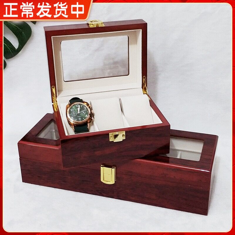 Minimalist retro wood upscale mechanical watches box Name Watches Display Containing Box Gift Boxes Collection Boxes