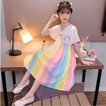  Next Kiss girls dress 2021 summer new Zhongda childrens Hanfu chiffon skirt short-sleeved princess skirt