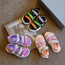  Next Kiss girls sandals 2021 summer new childrens non-slip soft bottom breathable little girl beach shoes tide