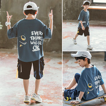  Next Kiss childrens suit 2021 summer new sports boys fashionable Western style middle and large childrens leisure