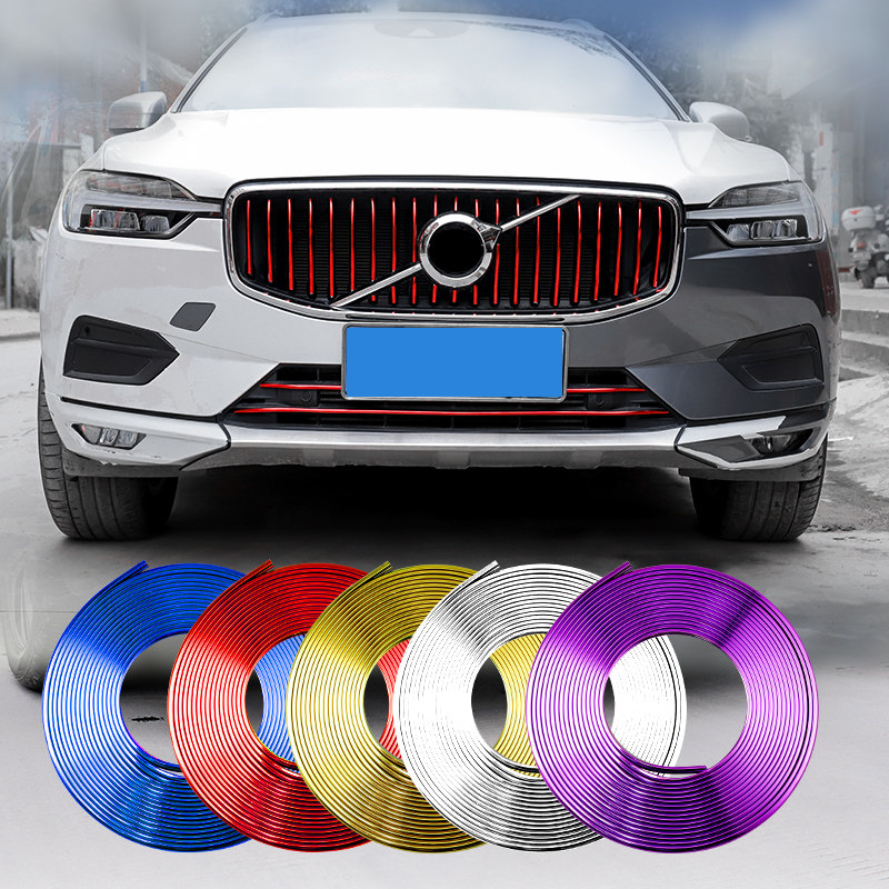 Car modification decorative strip electroplated chrome bright strip on-board mesh decorative wheels anti-friction decorative strip body bright color strip