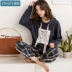 Bộ đồ ngủ Jing Yun của phụ nữ thể thao mùa thu phù hợp với lưới thường đồ pijama nữ Giống cái