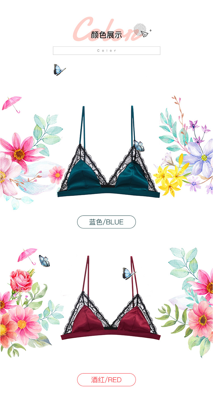 Cô gái vẻ đẹp nhà Châu Âu và Mỹ siêu mỏng ren sexy bra briette mà không có vành mặc bikini đồ lót mặc áo ngực