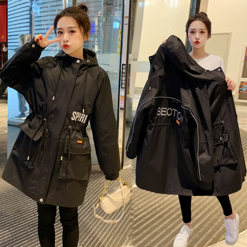Maternity tops spring coats 2022 fashion spring and autumn clothes trendy hot mom big size loose hooded cardigan windbreaker