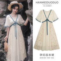 Pregnant Woman Summer Clothing Hanfu National Wind Long Dress 2022 Fashion Out of Spicy Mother Temperament Improved Version Qipao Dress dress