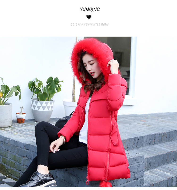 Phụ nữ mang thai áo khoác cotton mùa đông xuống quần áo cotton nữ dài một từ mùa đông Phiên bản Hàn Quốc của áo khoác cotton lỏng mang thai thủy triều dam bau dep