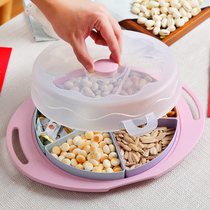 Ogman plastic candy box Chinese New Year household with lid melon seed plate combination dried fruit plate nut creative grid living room