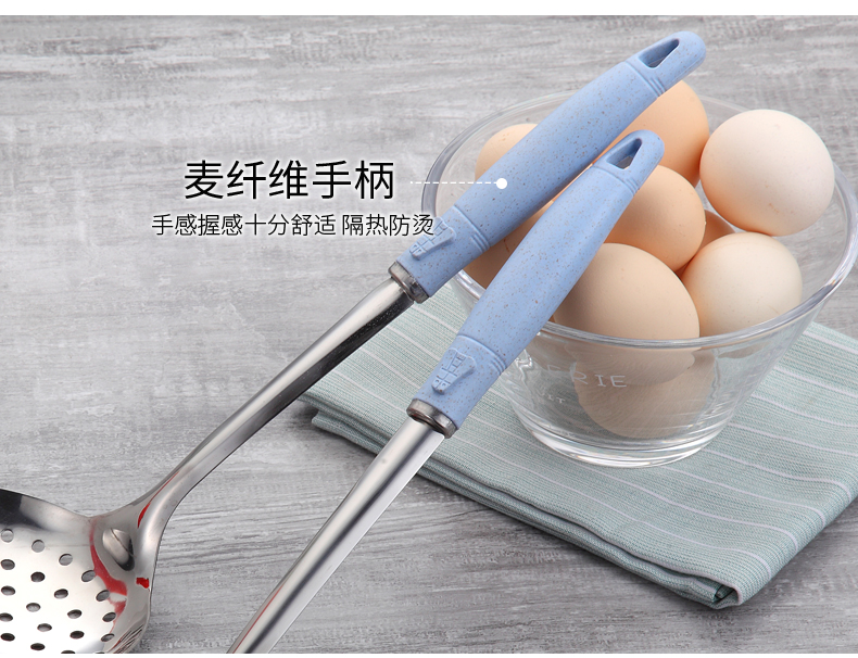 Bộ dụng cụ nhà bếp đầy đủ nấu ăn xẻng bếp xẻng muỗng bốn mảnh thìa đá xẻng thép không gỉ dụng cụ làm bếp