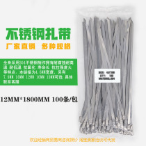 304 STAINLESS steel cable TIE 12MM*1800MM OUTDOOR packing with pole logo hoop surveillance camera