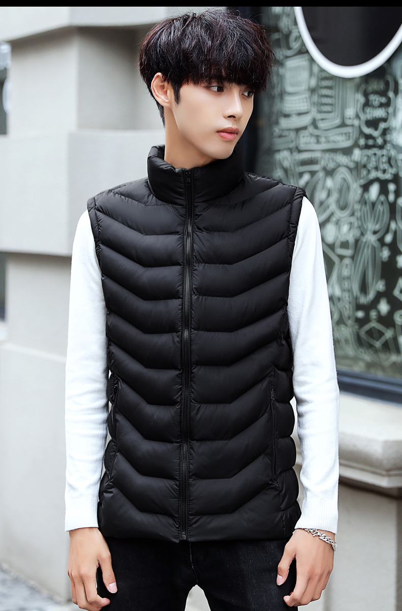 Vest nam mùa thu đông nhẹ xuống áo vest cotton phiên bản Hàn Quốc mới của xu hướng đẹp trai vest nam thanh niên áo khoác nam áo khoác nữ