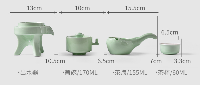 Tea set fit domestic small kung fu Tea Tea tray was half automatic ceramic rotate the teapot lazy people make Tea